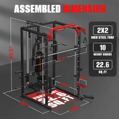 assembled dimension of power racks