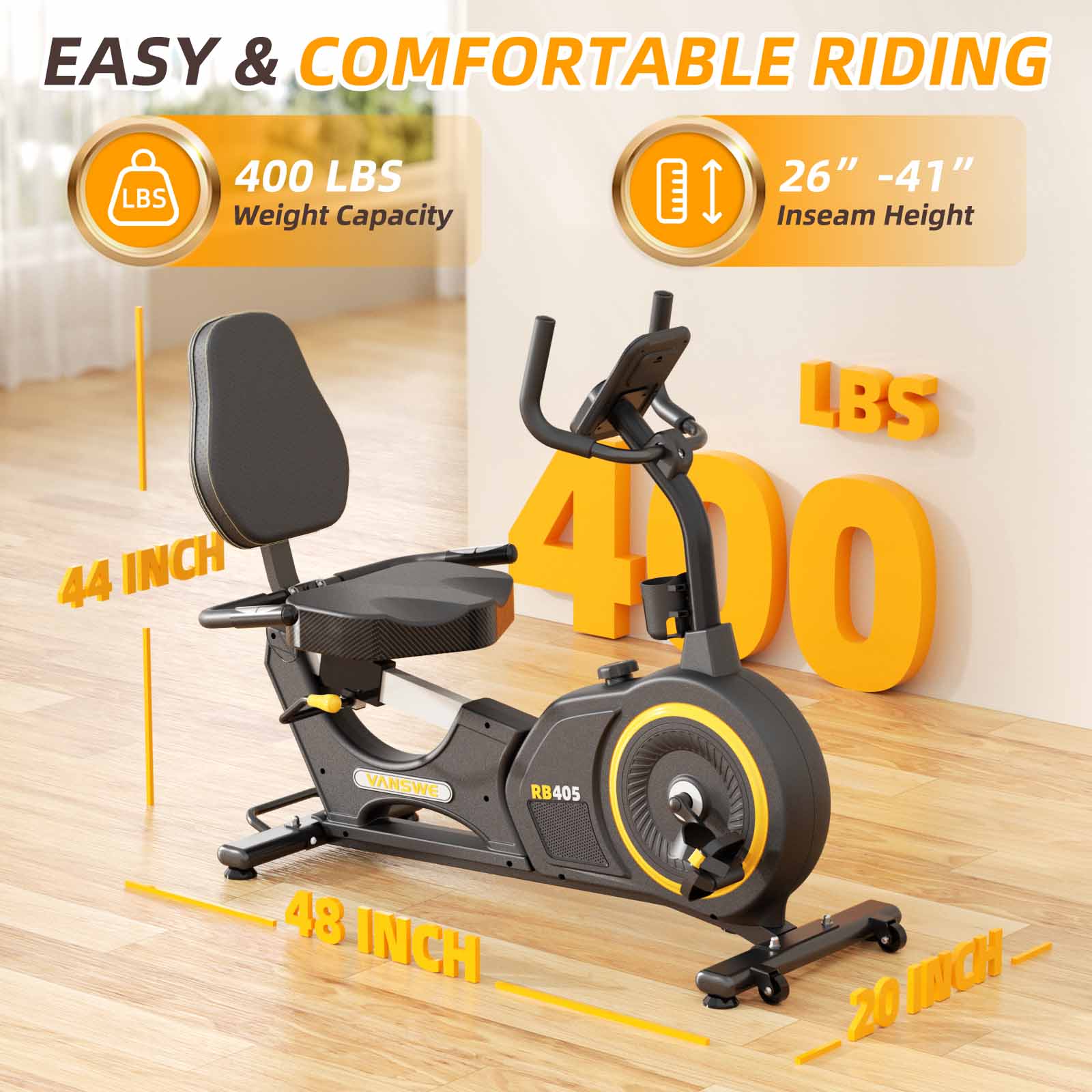 VANSWE RB405 Recumbent Exercise Bike