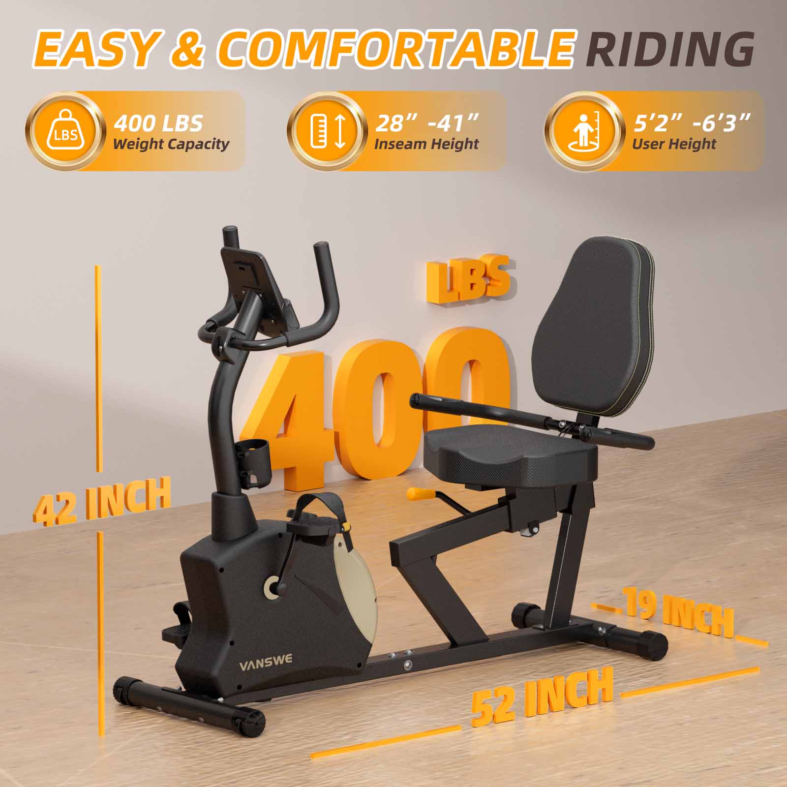 VANSWE RB406  Exercise Bikes Recumbent Bike