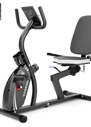 VANSWE  Recumbent Exercise Bike| Silver