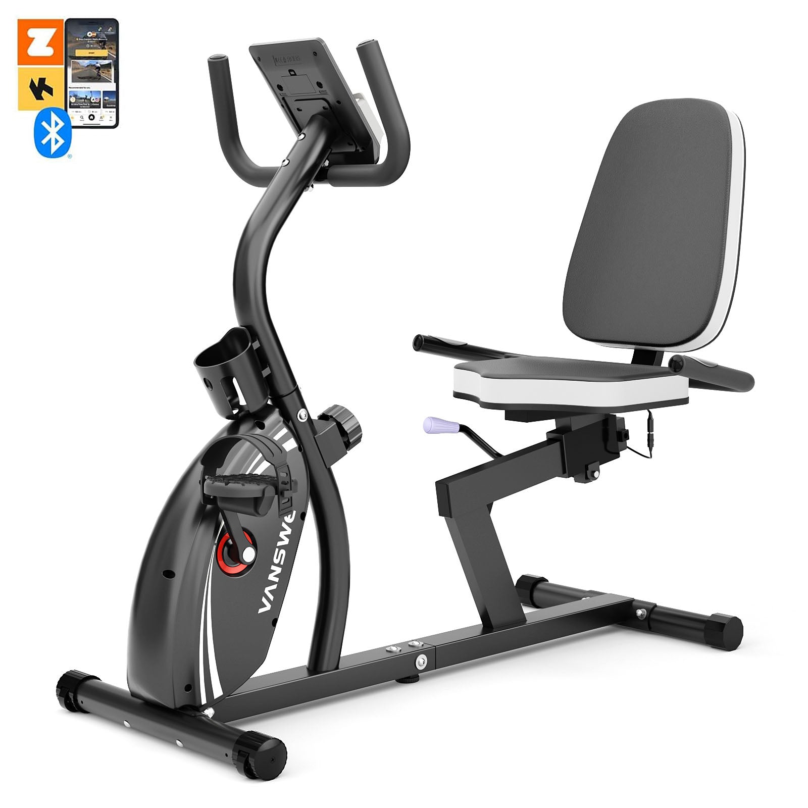 VANSWE  Recumbent Exercise Bike| Silver