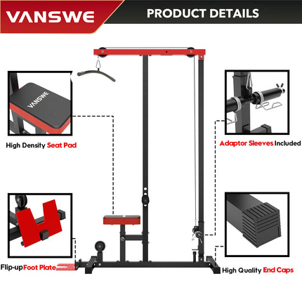 VANSWE 2023 LAT Pulldown Machine Low Row Cable Pull Down