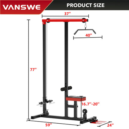 VANSWE 2023 LAT Pulldown Machine Low Row Cable Pull Down