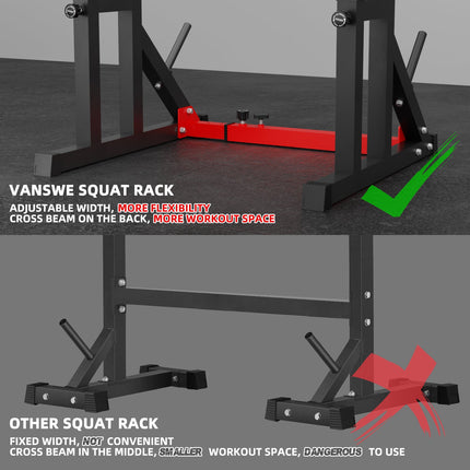 Vanswe 550 lbs Capacity Squat Rack | SR003