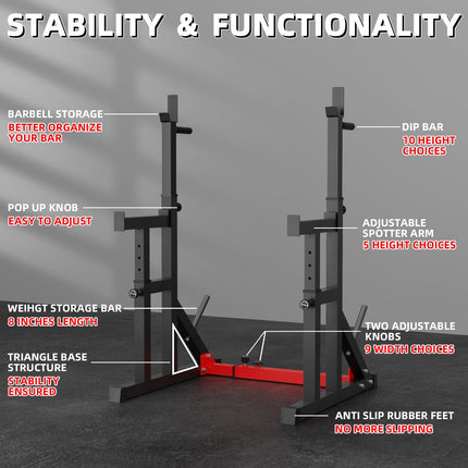 Vanswe 550 lbs Capacity Squat Rack | SR003